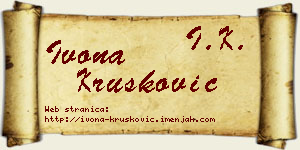 Ivona Krušković vizit kartica